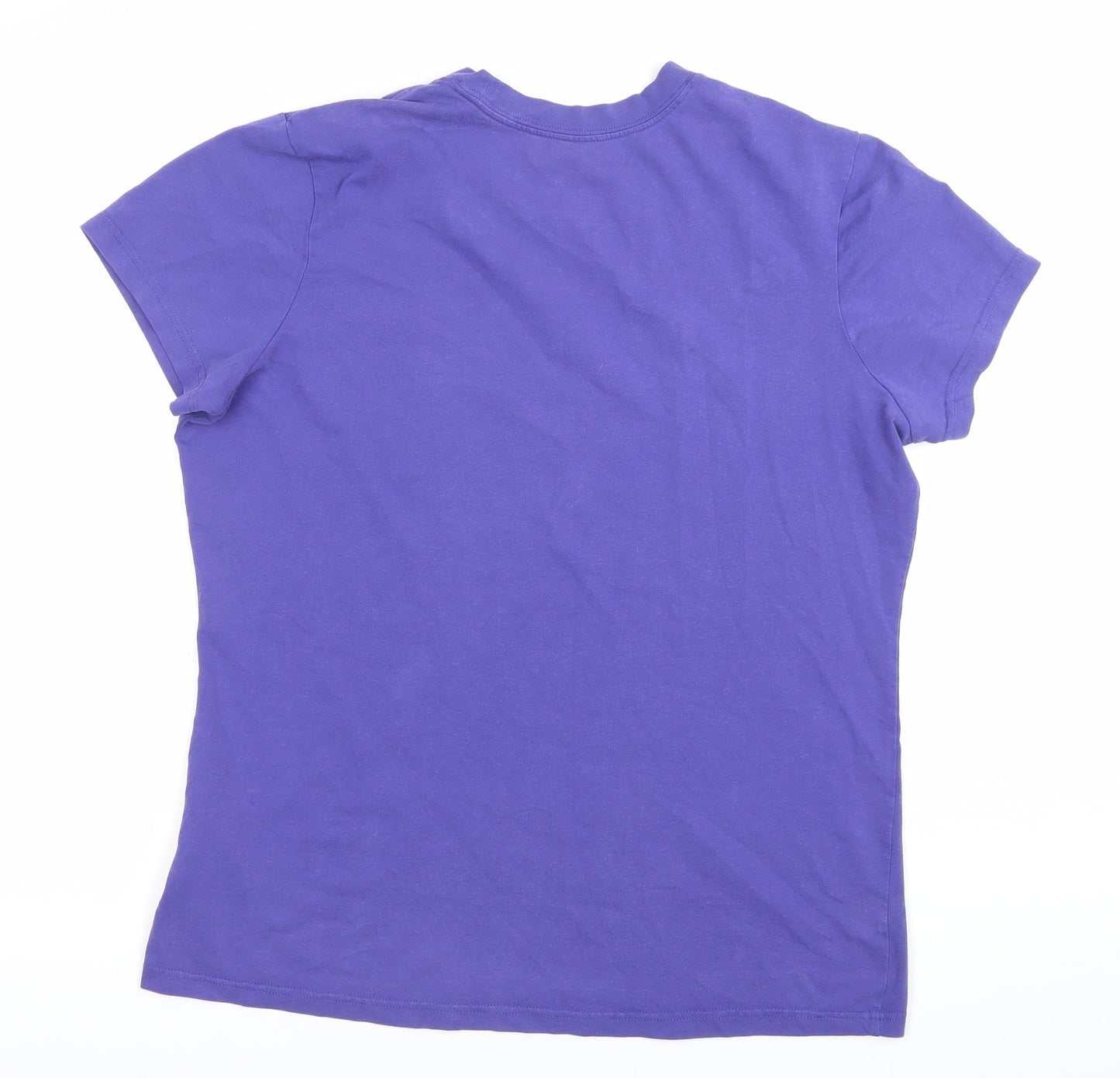 Nike Womens Purple XL Dri-Fit Cotton Crew Neck Sports T-Shirt