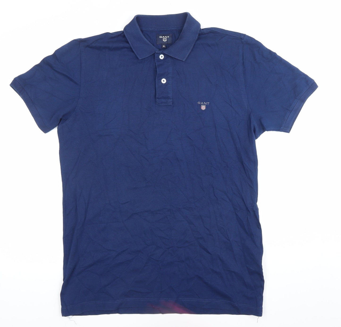 Gant Men’s Blue XL Cotton Polo Shirt Short Sleeve Casual