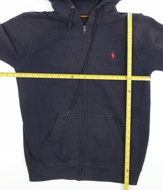 Polo Ralph Lauren Men’s Blue Full Zip Hoodie Size M Logo Hooded Sweatshirt