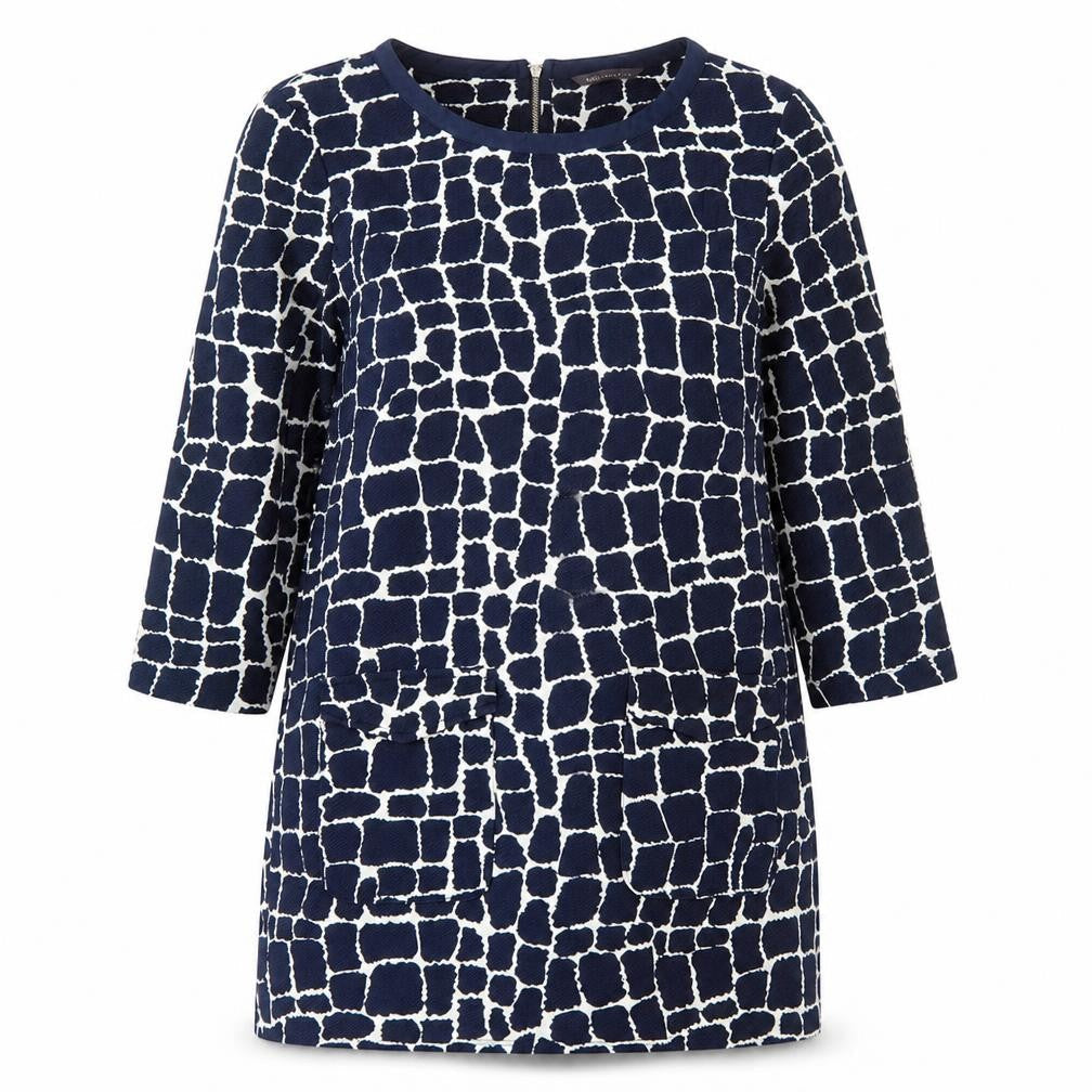 Marks and Spencer Women’s Blue Geometric Shift Dress Size 12