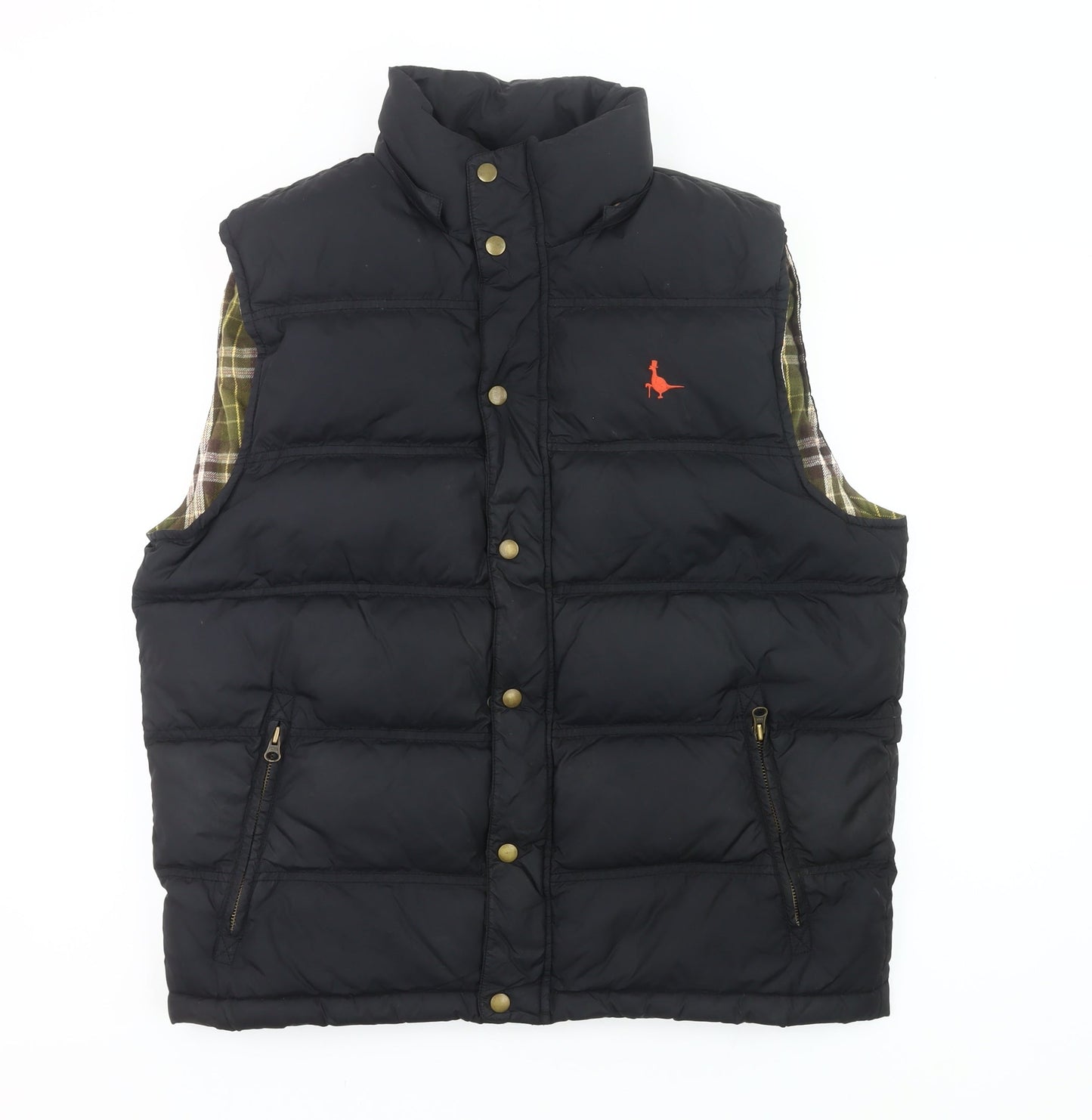 Jack Wills Mens Black L Puffer Waistcoat Down Gilet Quilted Outdoor