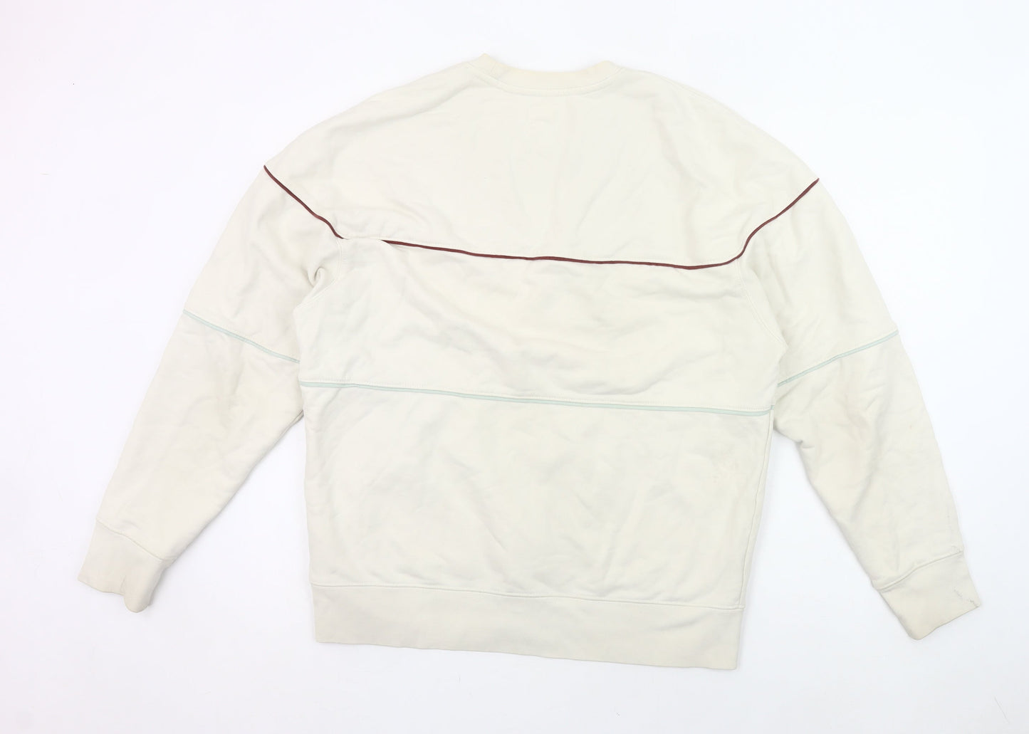 Levi's Men's Ivory M Relaxed Fit Crew Neck Sweatshirt