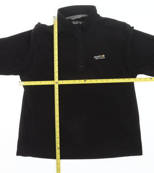 Regatta Women's Black Fleece Pullover Sweatshirt UK 16 Outdoor Hiking