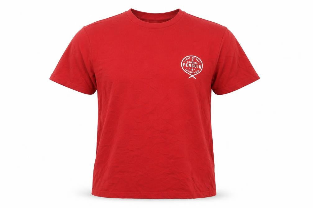 Original Penguin Men's Red XL Crew Neck Graphic Cotton T-Shirt