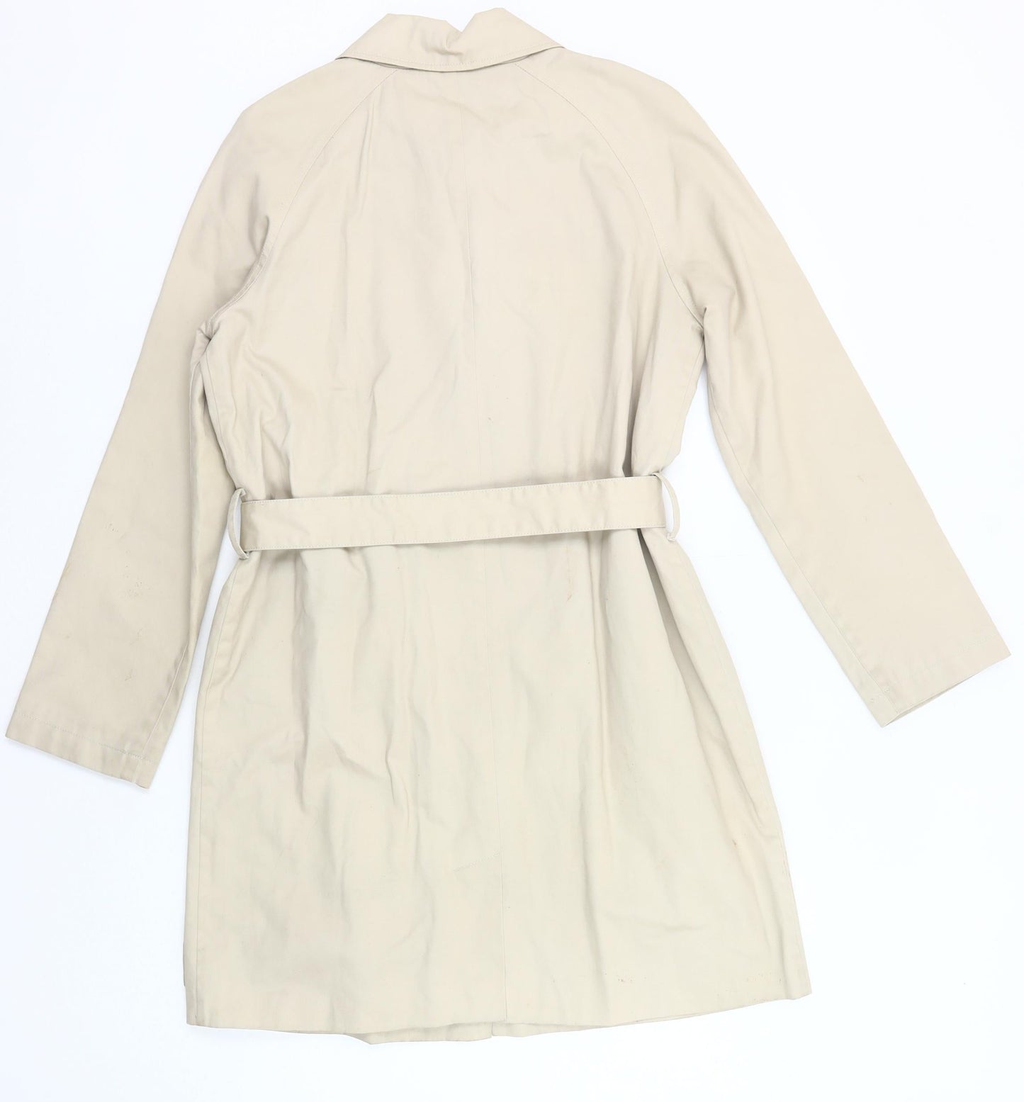 Tommy Hilfiger Womens Beige Trench Coat S Belted Mid-Length