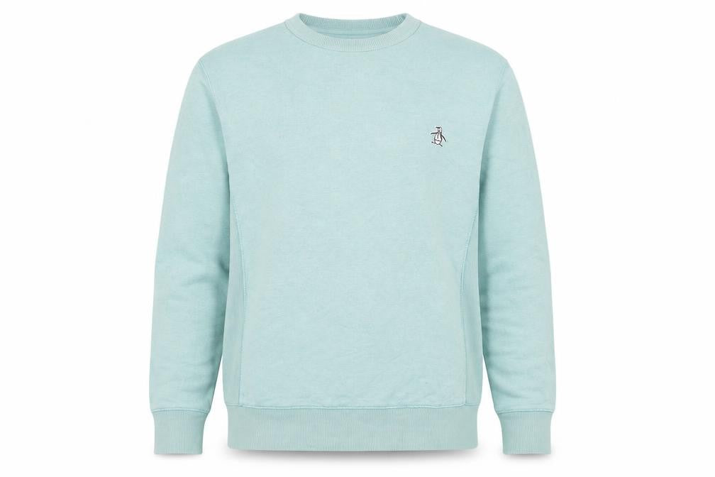 Original Penguin Men’s Green Pullover Sweatshirt Size S Logo Crew Neck
