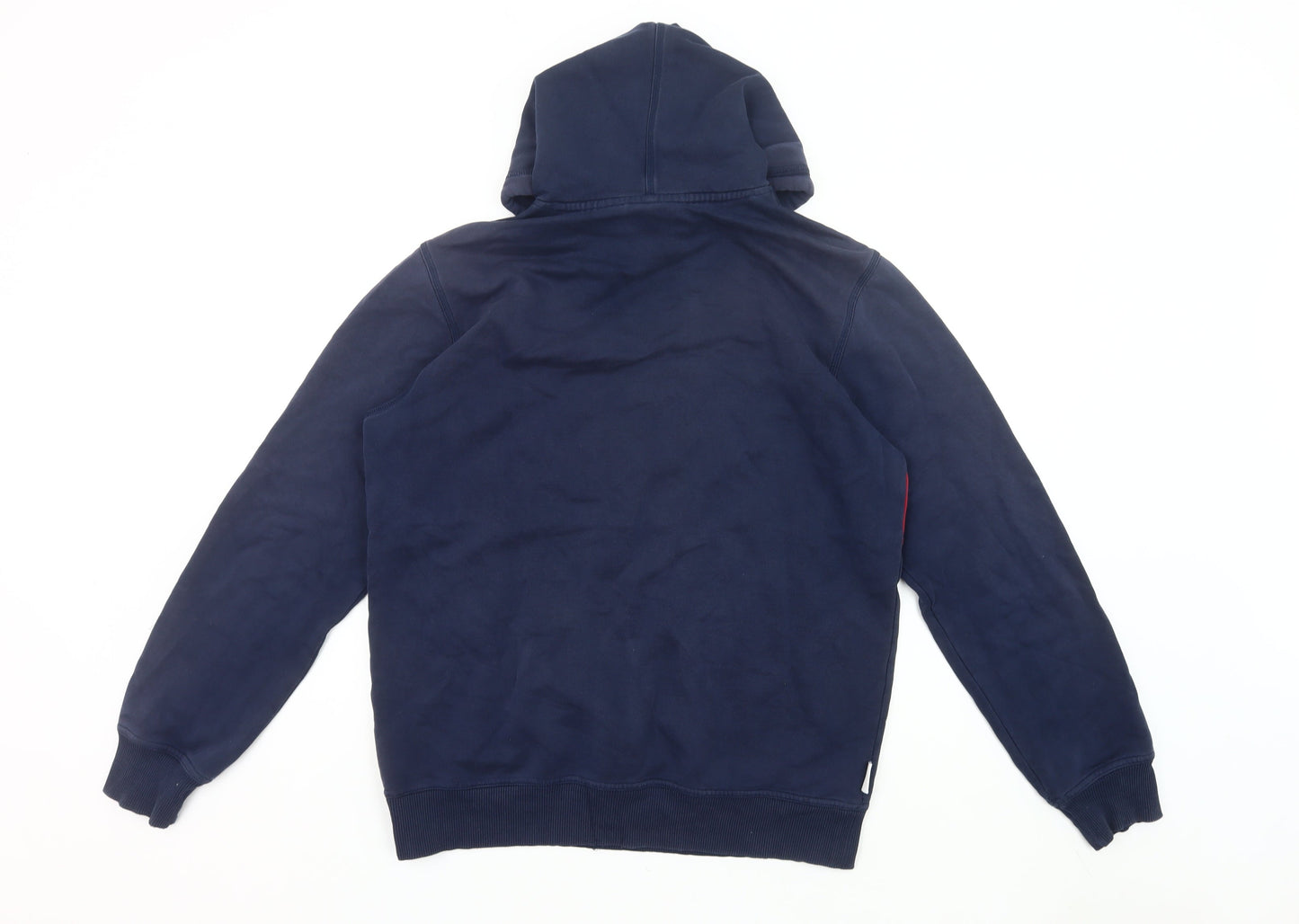Reebok Men’s Blue Pullover Hoodie L Logo Graphic Sportswear
