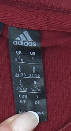 Adidas Womens Red Tank Top S Sleeveless Sports Gym Activewear