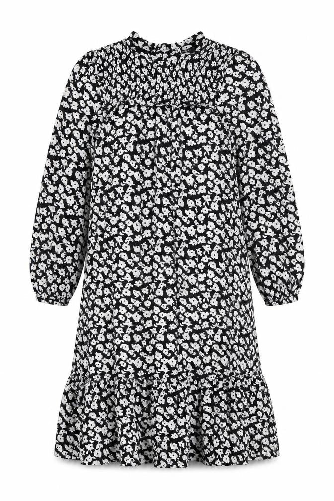 Marks and Spencer Women’s Black Floral Midi Smock Dress Size 6