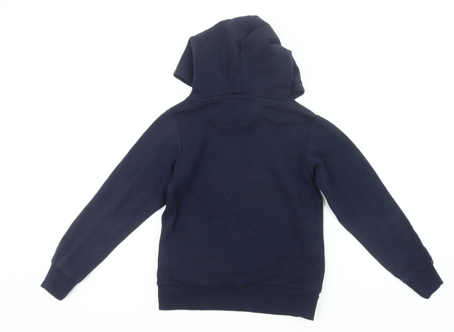 Jack & Jones Boys Blue Pullover Hoodie Age 8 Years Logo Print Cotton Blend