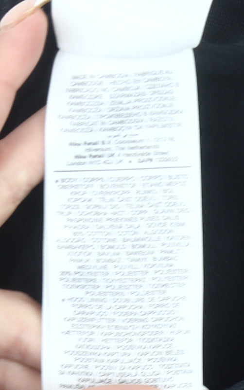 Nike Boys Black Pullover Hoodie XS 7 Years Sports Logo Hoodie