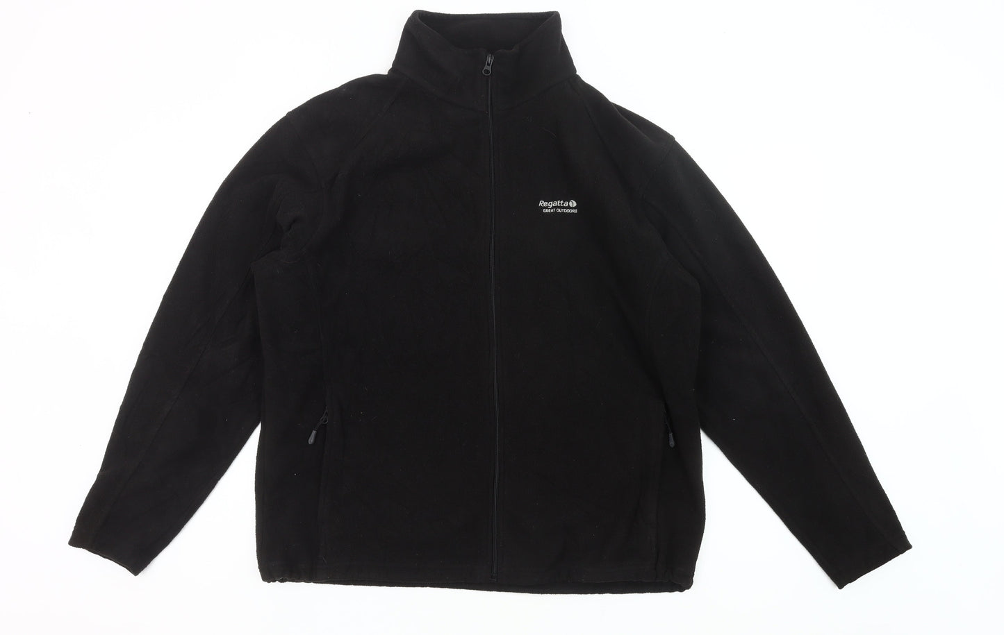 Regatta Men's Black Fleece Full Zip Jacket Size L Outdoor Hiking