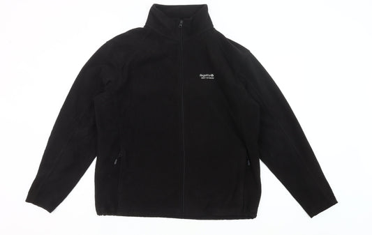 Regatta Men's Black Fleece Full Zip Jacket Size L Outdoor Hiking