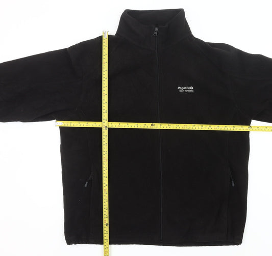 Regatta Men's Black Fleece Full Zip Jacket Size L Outdoor Hiking