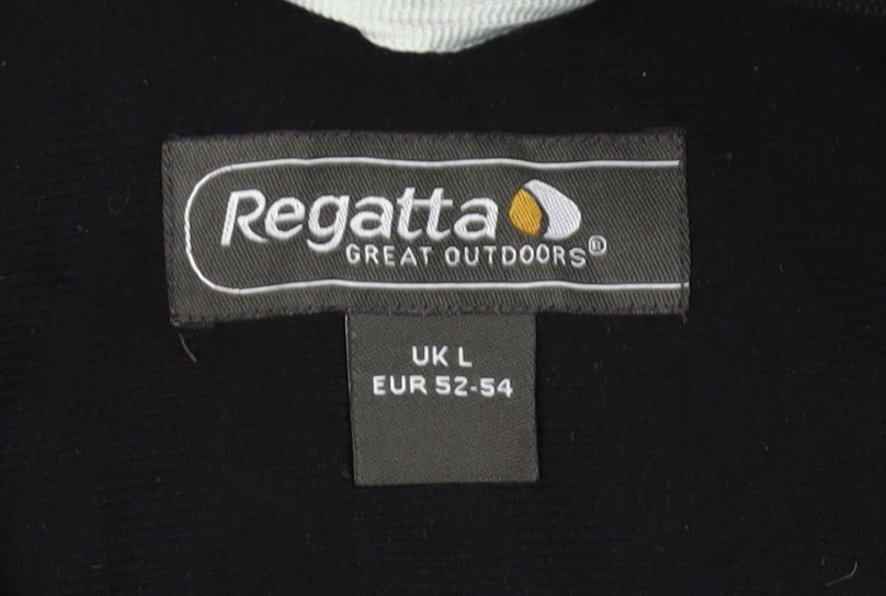 Regatta Men's Black Fleece Full Zip Jacket Size L Outdoor Hiking