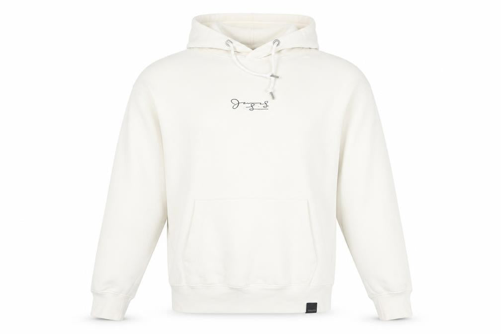 Pull & Bear Men’s White Graphic Print Pullover Hoodie Size S