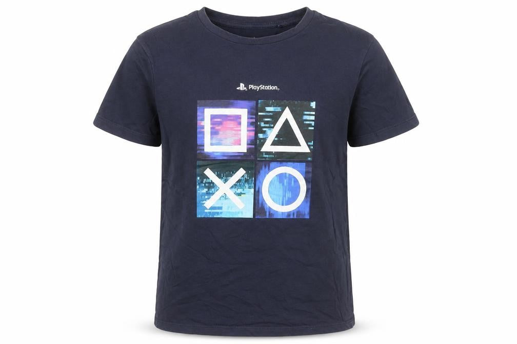 Front view of Fashion UK boys’ playstation blue graphic t-shirt 10-11 years casual cotton