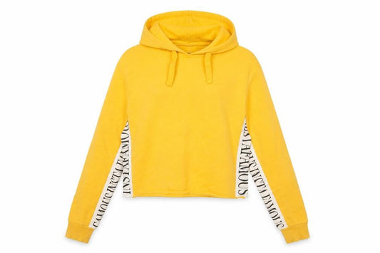 Tally Weijl Womens Yellow Pullover Hoodie Size M Cotton Blend
