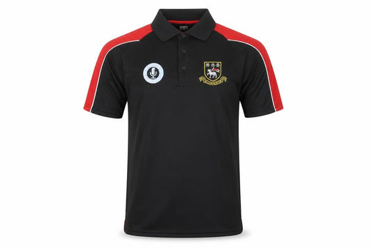 Cleckheaton RUFC Men’s Black Polo Shirt Size M 38/40 Embroidered Logo