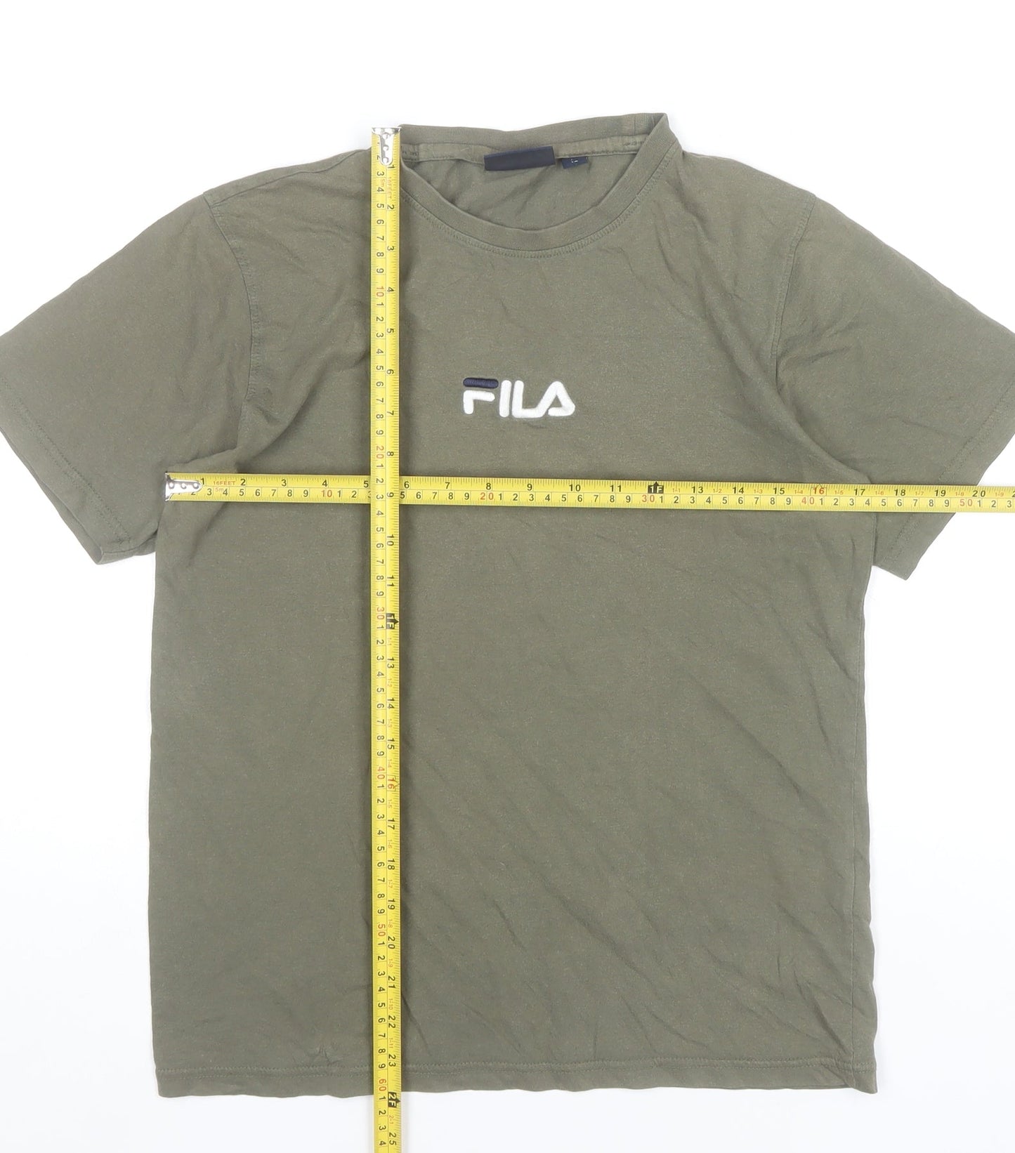 Fila Boys Green Logo T-Shirt Size 14 Years Casual Sportswear