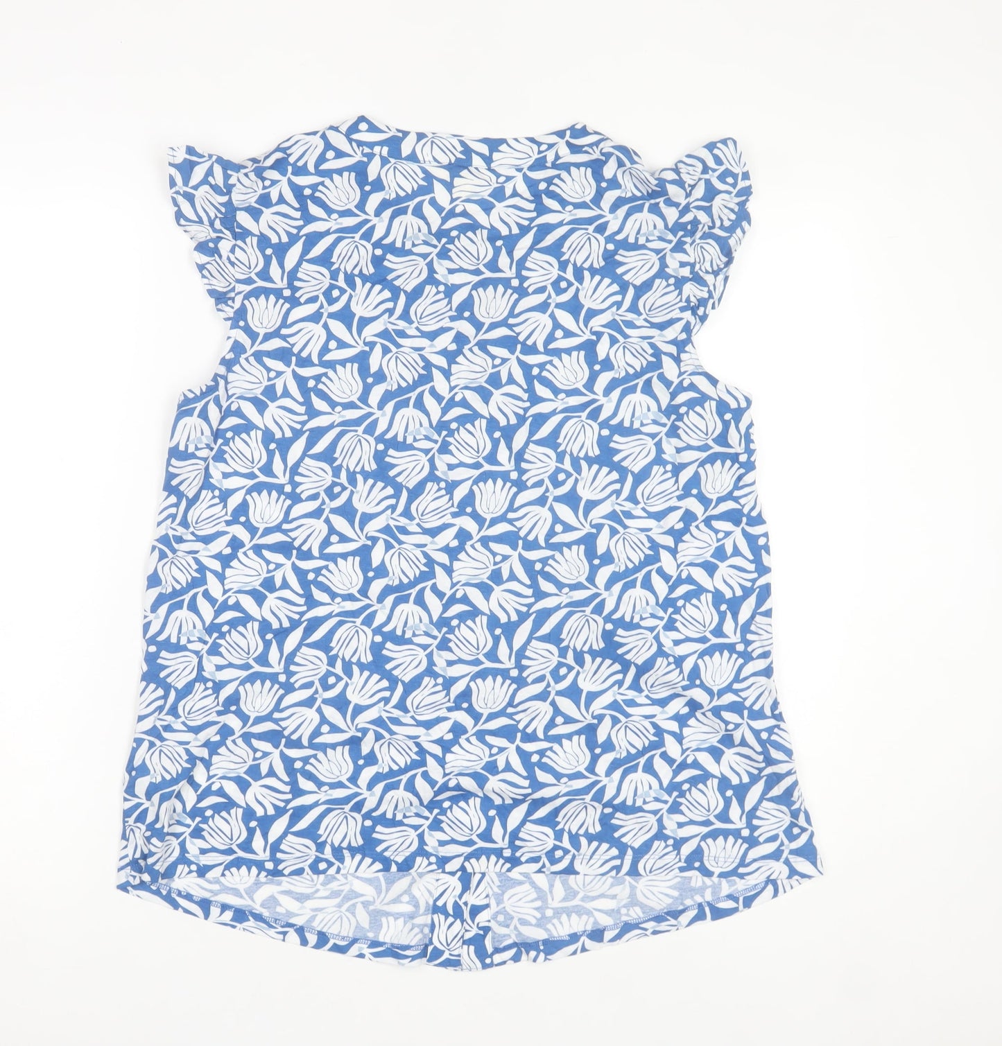 Seasalt Cornwall Women’s Blue Floral Sleeveless Tunic Blouse UK 16