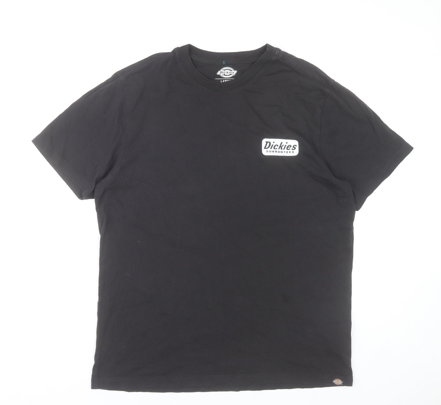 Dickies Men’s Black Large Logo Graphic Cotton T-Shirt Workwear