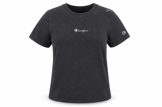 Womens UK Size M Champion Black Cotton T-Shirt