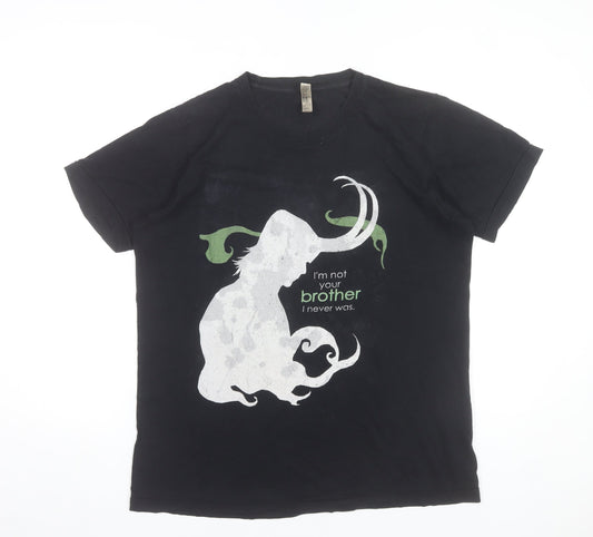 American Apparel Men’s Black Loki Marvel Graphic T-Shirt Size M