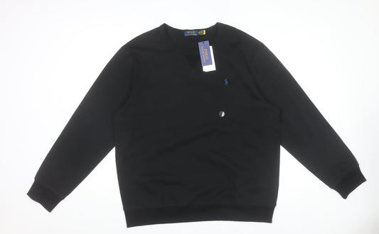 Polo Ralph Lauren Men’s Black 2XL Pullover Sweatshirt Crew Neck