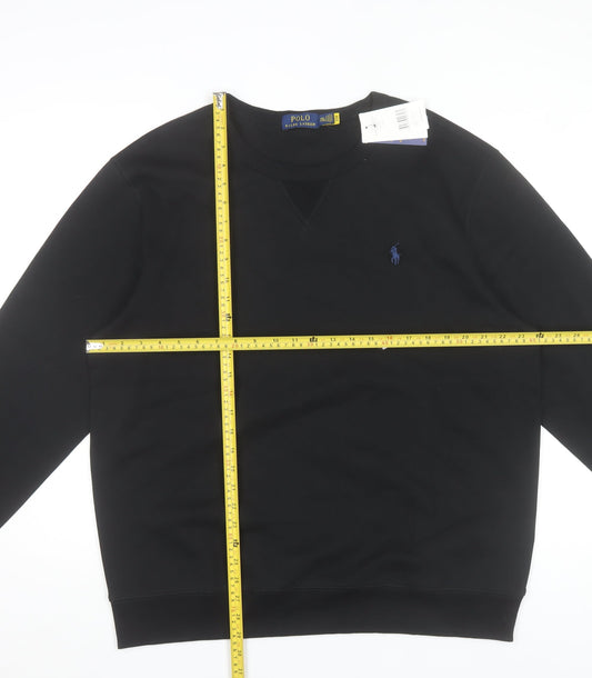 Polo Ralph Lauren Men’s Black 2XL Pullover Sweatshirt Crew Neck