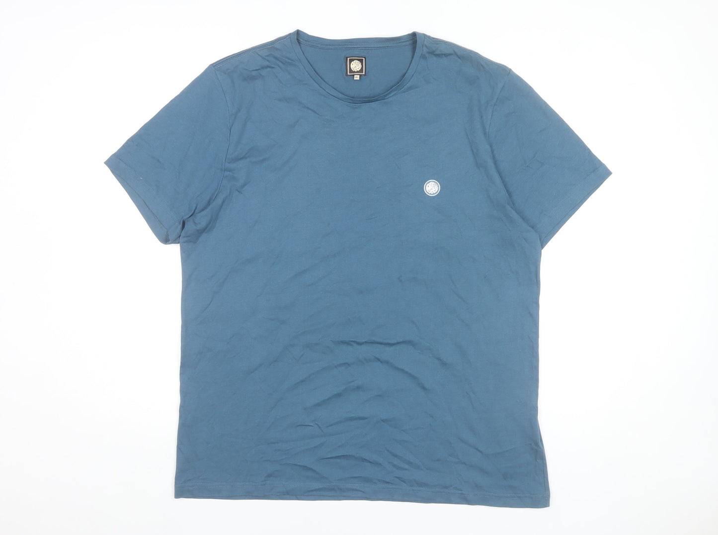 Pretty Green Men’s Blue XL Cotton Crew Neck Short Sleeve T-Shirt