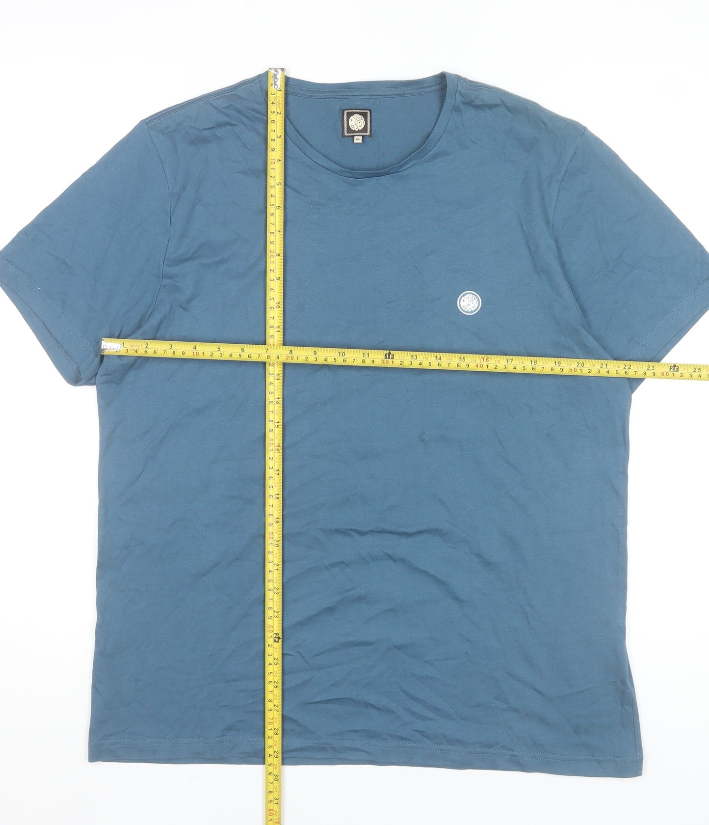 Pretty Green Men’s Blue XL Cotton Crew Neck Short Sleeve T-Shirt