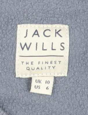 Jack Wills Women’s Blue Logo Sweatshirt UK 10 Cotton Blend