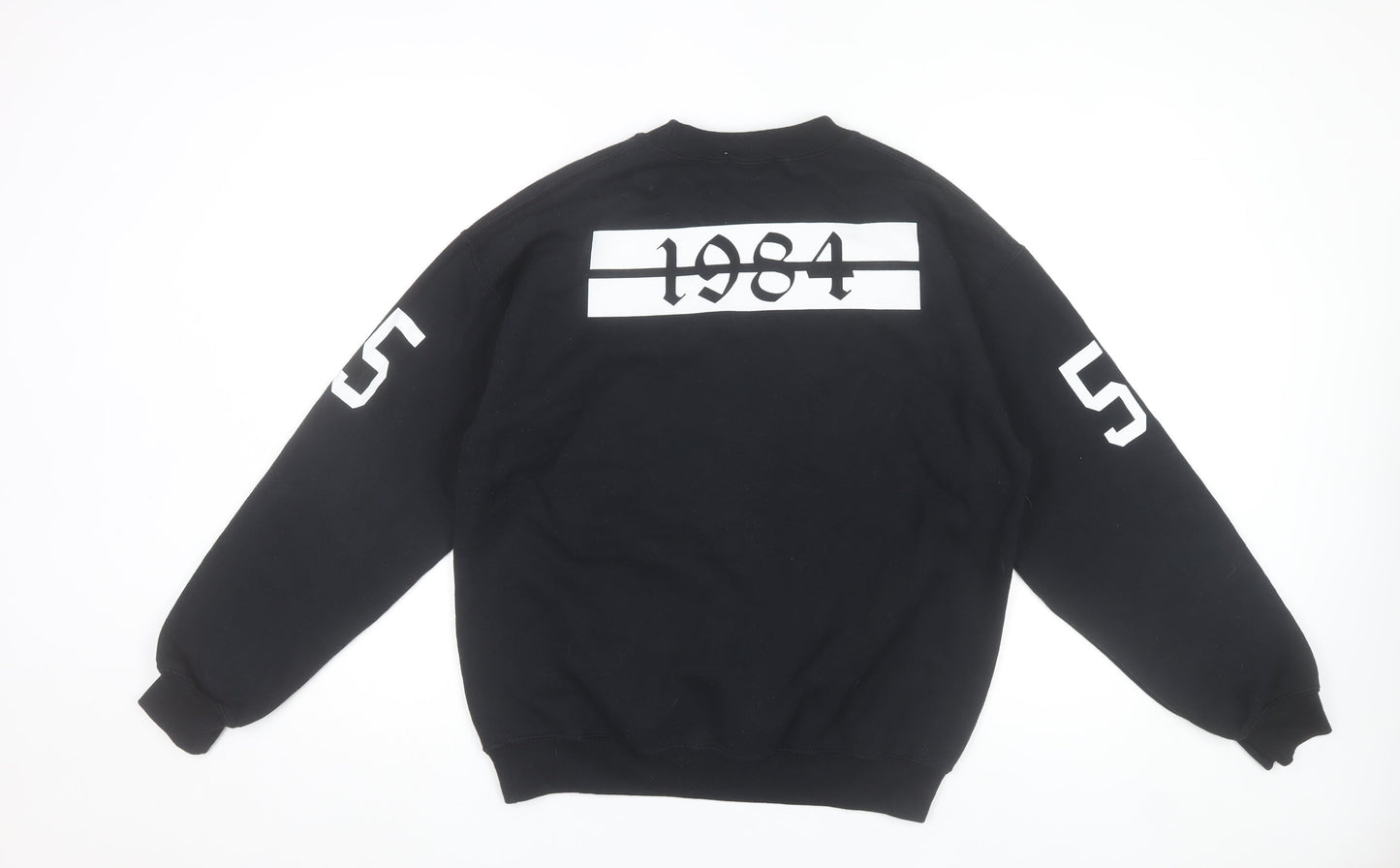 New Look Men Black Graphic NYC 1984 Sweatshirt Medium Pullover