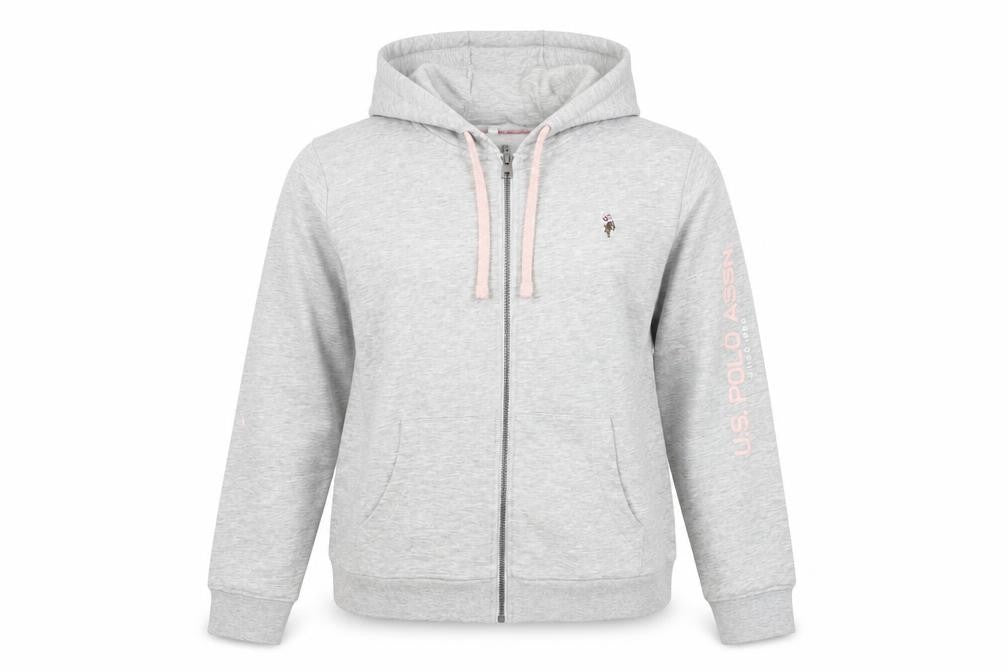 Womens UK Size 16 Regular U.S. Polo Assn. Grey Cotton Blend Jacket