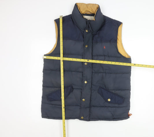 Joules Men’s Blue L Regular Puffer Waistcoat Polyester Outdoor