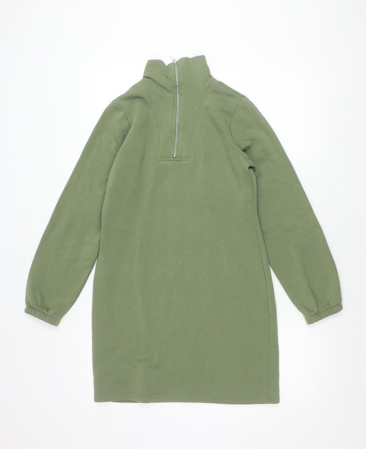 Select Womens Green Small 1/4 Zip High Neck Sweatshirt