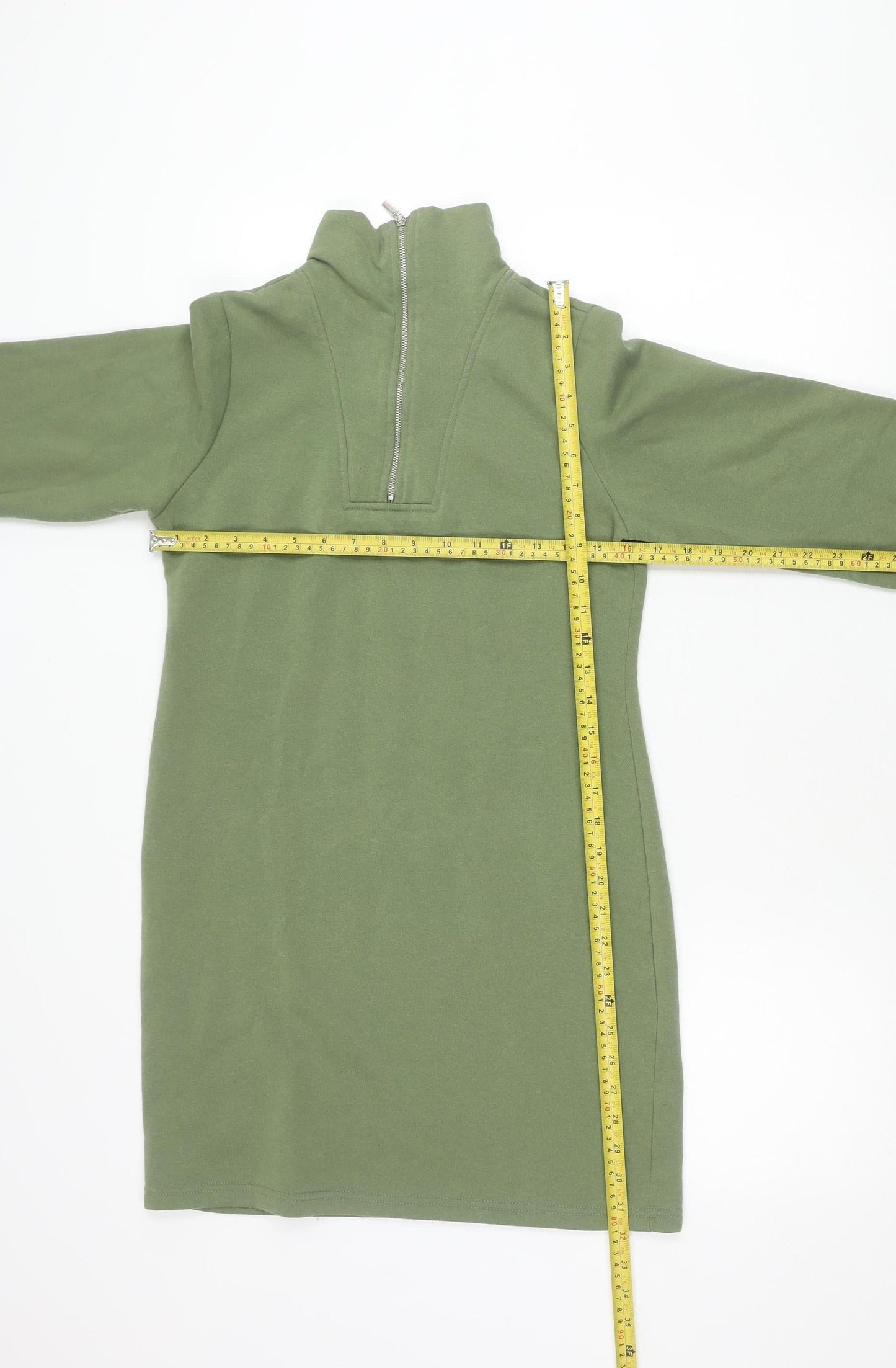 Select Womens Green Small 1/4 Zip High Neck Sweatshirt