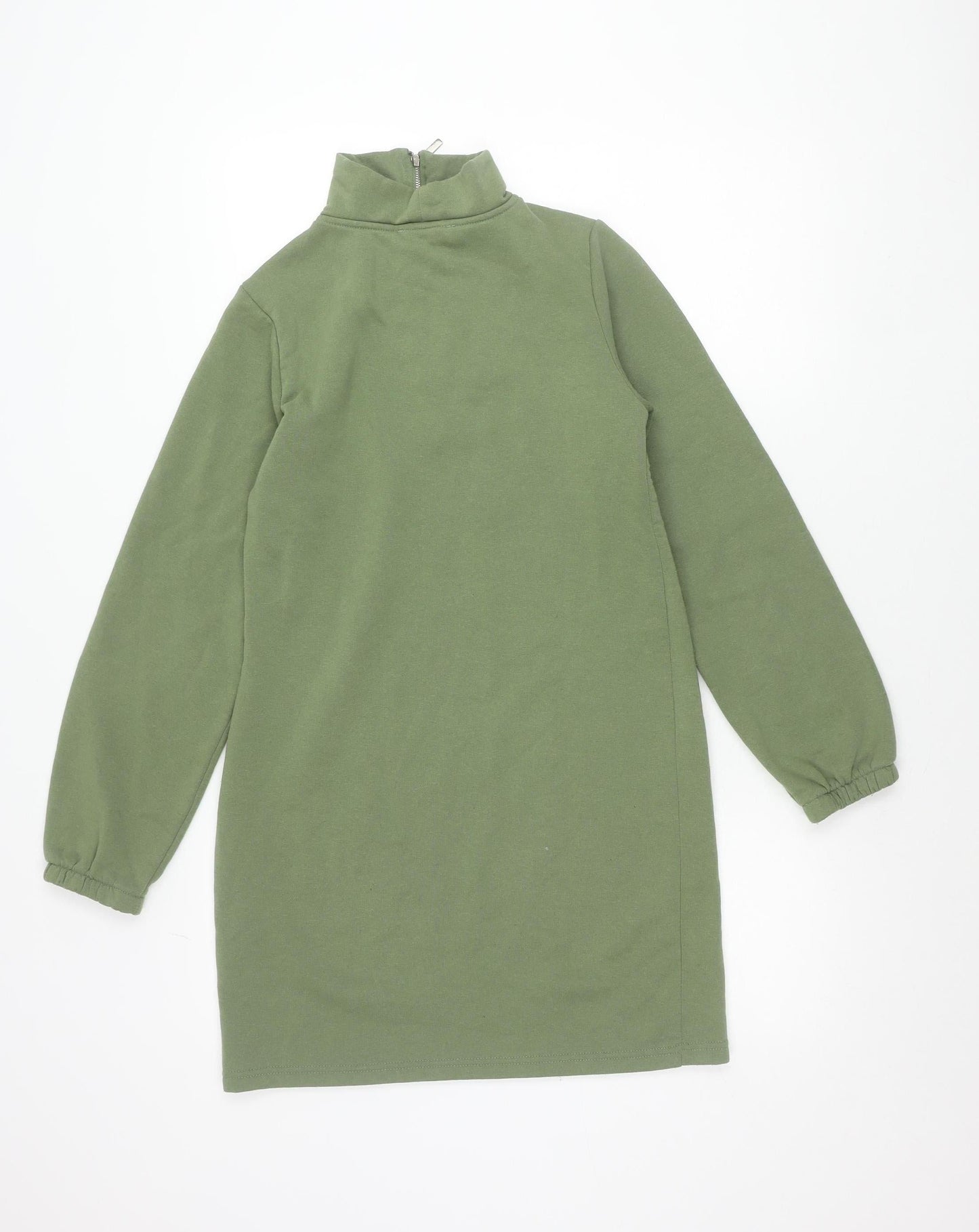 Select Womens Green Small 1/4 Zip High Neck Sweatshirt