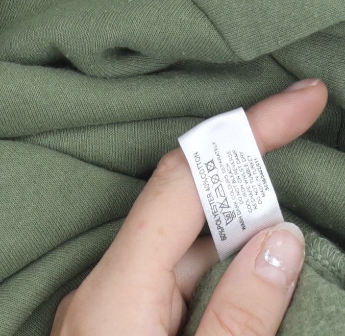 Select Womens Green Small 1/4 Zip High Neck Sweatshirt