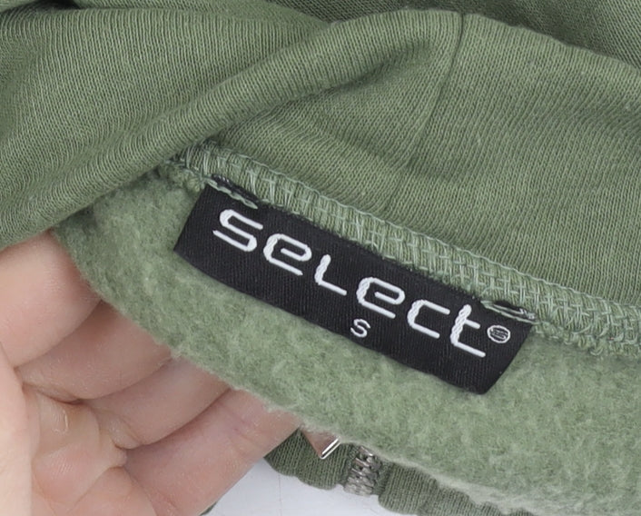 Select Womens Green Small 1/4 Zip High Neck Sweatshirt