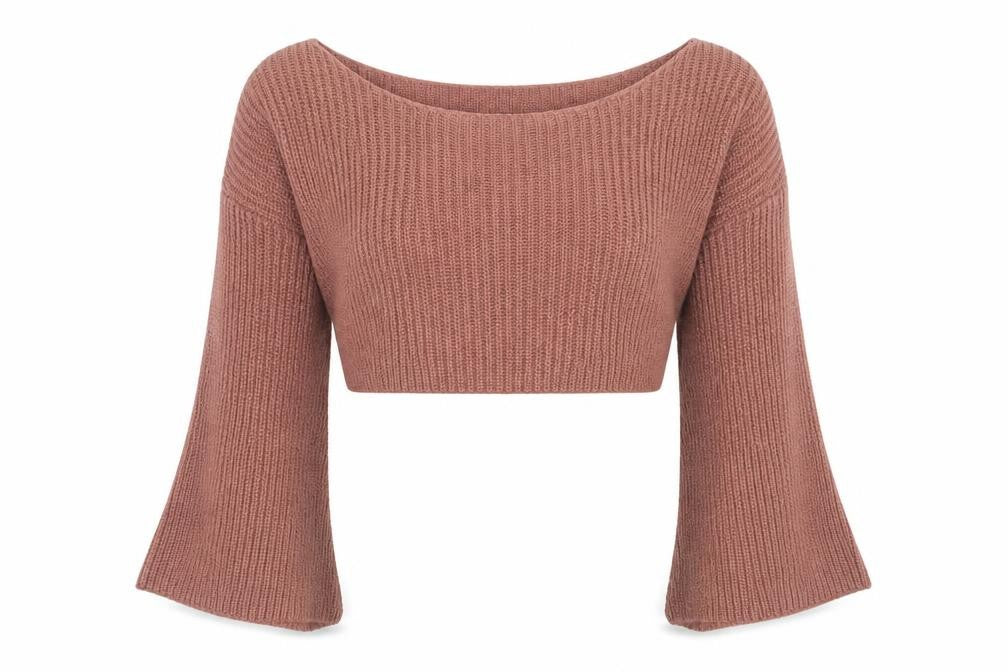 Missguided Women’s Pink Petite M/L Flared Sleeve Knit Jumper