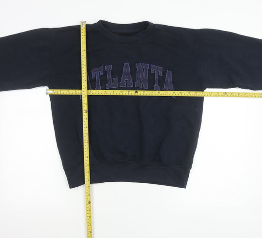 New York Popular Womens Black Small Pullover Sweatshirt Atlanta Logo
