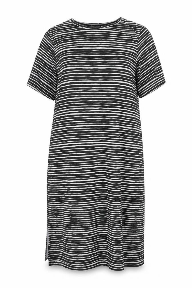 Collectif Women’s Black White Striped Shift Dress Size 20 Plus