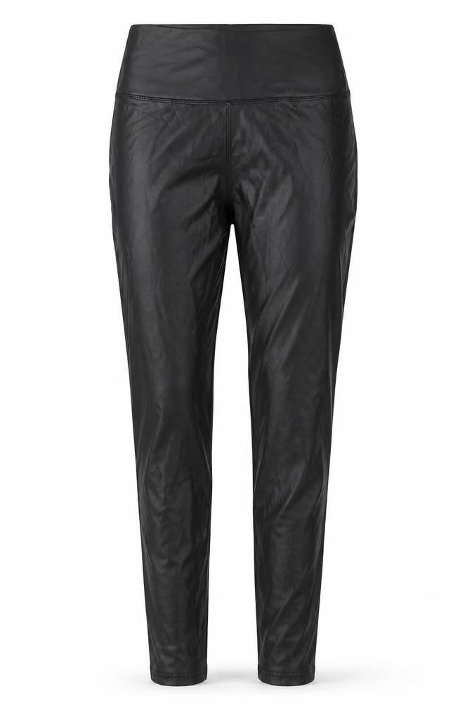 Outrageous Fortune Womens Black Faux Leather Leggings Size 6