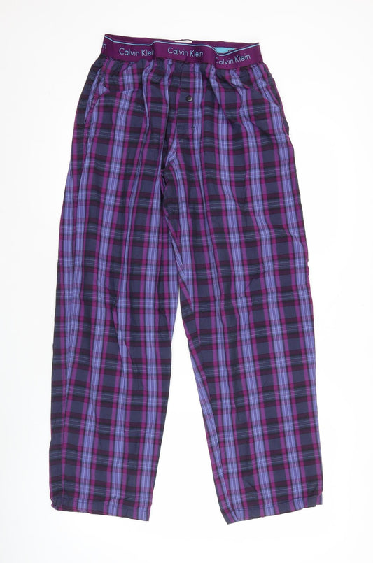 Calvin Klein Men’s Purple Plaid Cotton Pyjama Pants M