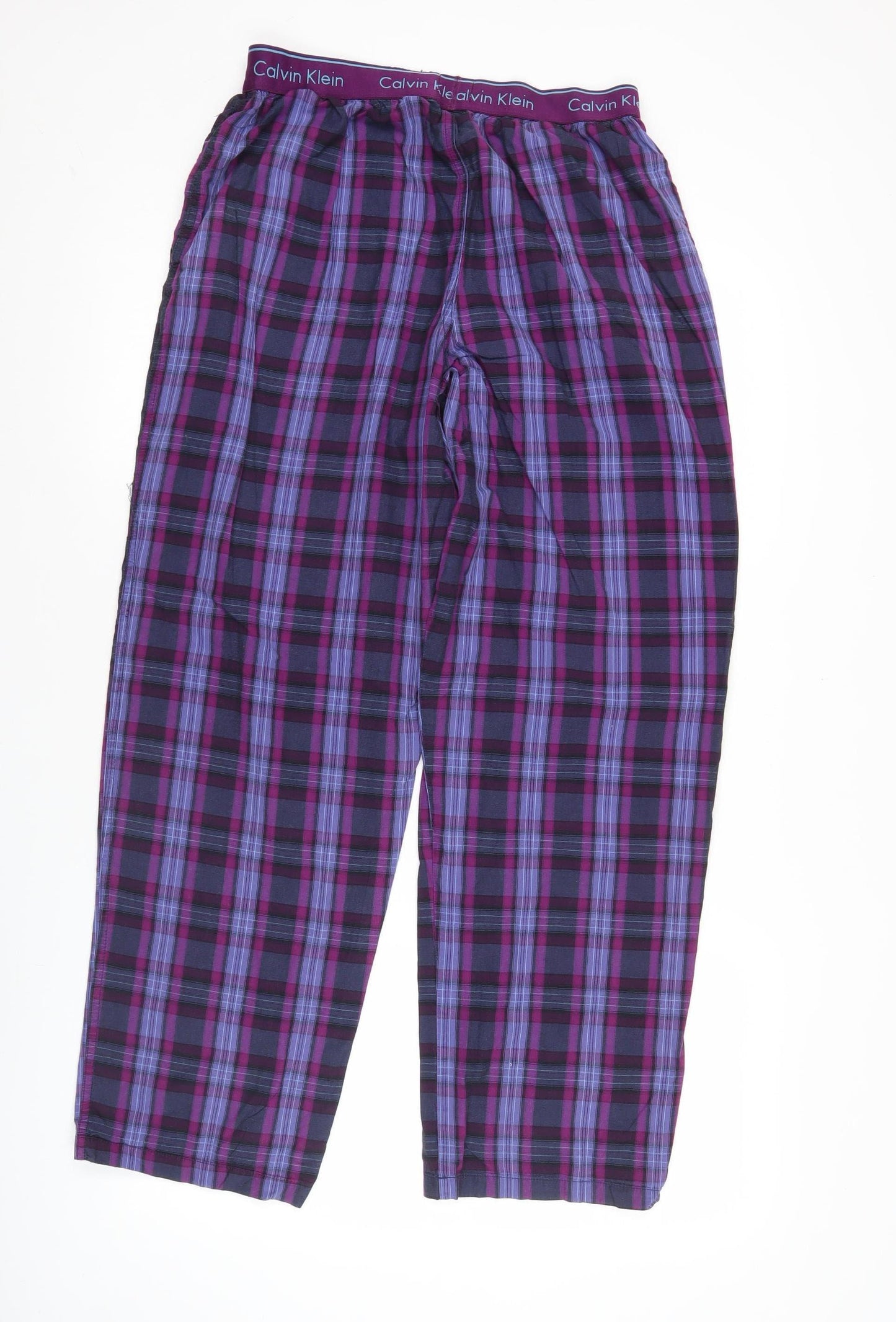 Calvin Klein Men’s Purple Plaid Cotton Pyjama Pants M