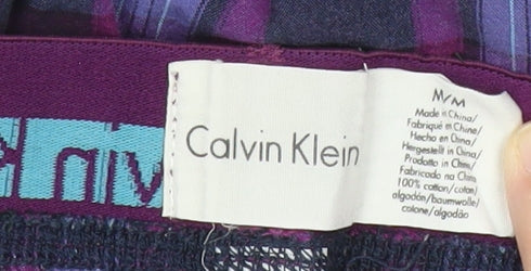 Calvin Klein Men’s Purple Plaid Cotton Pyjama Pants M