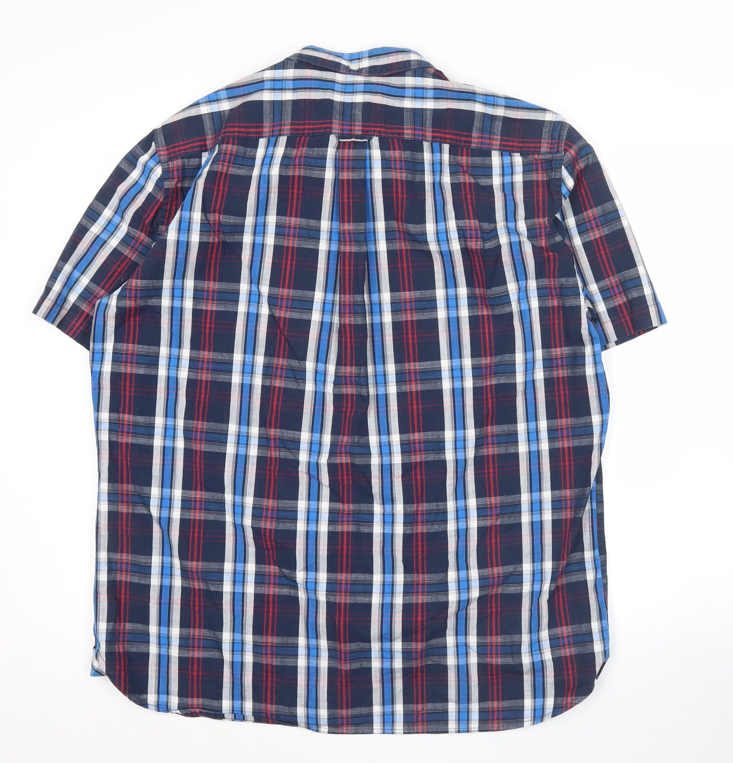 Lambretta Mens XL Plaid Cotton Short Sleeve Button-Up Shirt