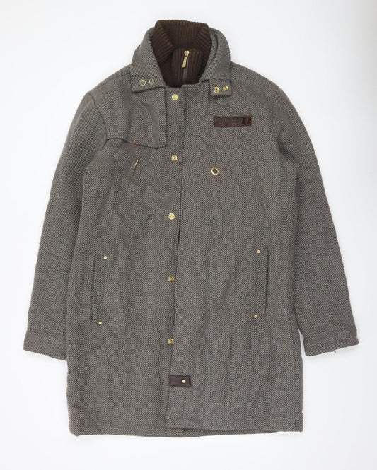 O'Neill Men's Grey Wool Blend Herringbone Jacket Size L